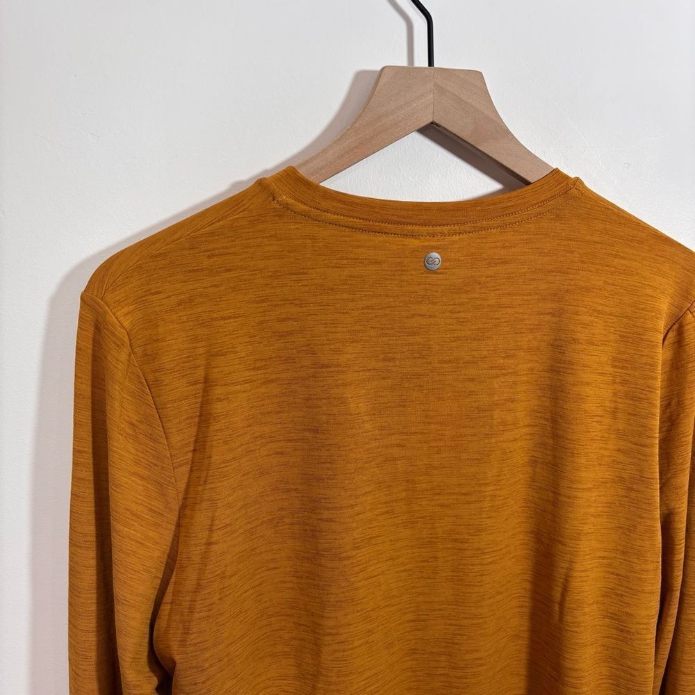 CALIA Women's Tissue Texture Long Sleeve Golf Crew NEW Size XL Golden Warmth - Picture 13 of 15